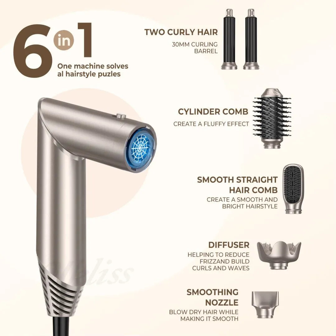 six-in-one Folding Multifunctional Hair Dryer