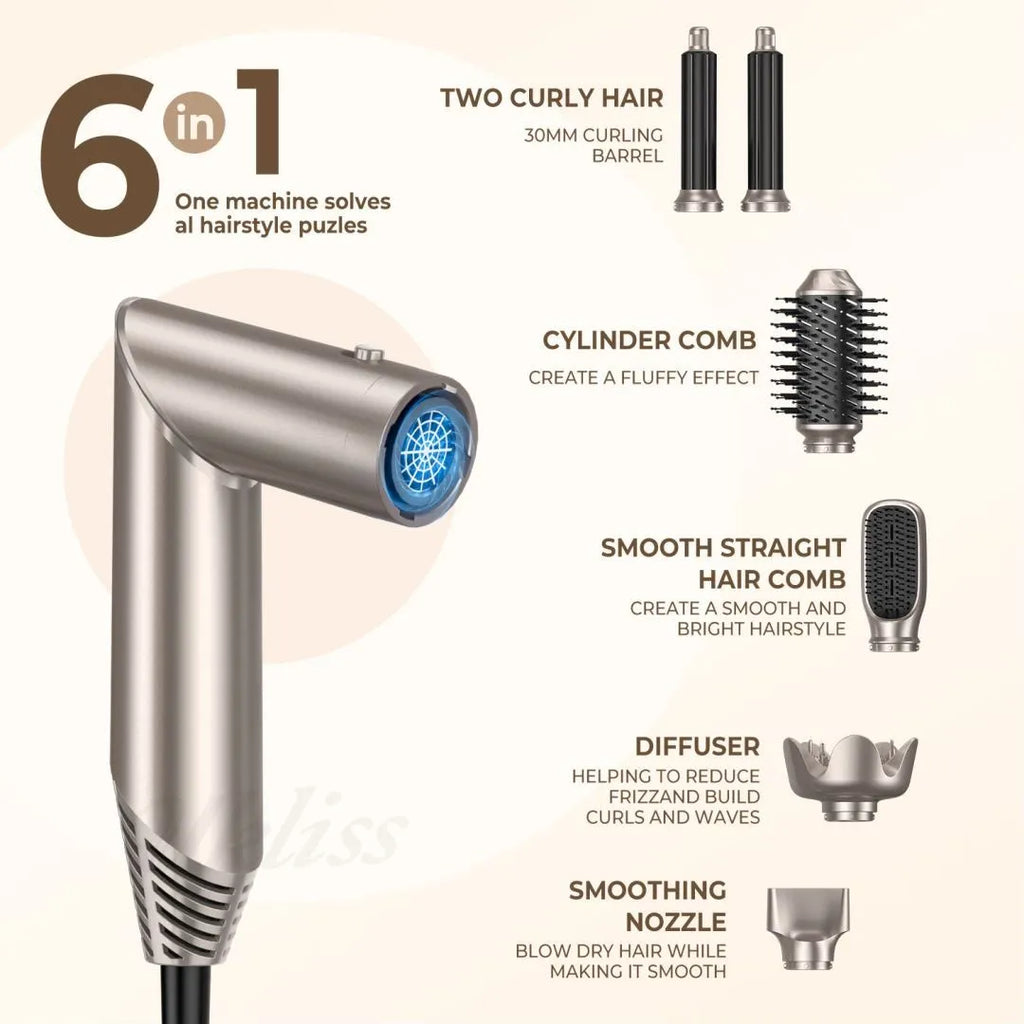 six-in-one Folding Multifunctional Hair Dryer