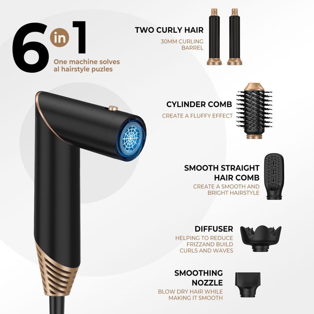 six-in-one Folding Multifunctional Hair Dryer